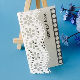 Gmgqsago fustelle bordo in pizzo floreale in acciaio al carbonio da taglio goffratura stencil DIY di carta Decor – argento - 1