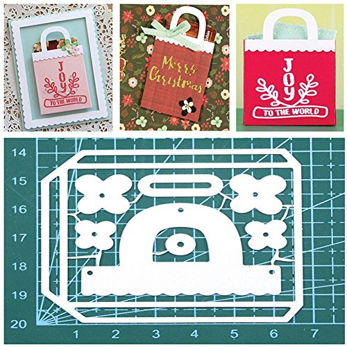 Gmgqsago fustelle fustelle in metallo, decorazione regalo borsa borsetta scrapbooking Paper Craft album Art – argento