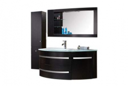 GRAFICA MA.RO SRL MOBILE BAGNO ARREDO BAGNO COMPLETO 120 CM LAVABO RUBINETTO INCLUSO Black Ambassador - 1