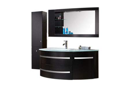 GRAFICA MA.RO SRL MOBILE BAGNO ARREDO BAGNO COMPLETO 120 CM LAVABO RUBINETTO INCLUSO Black Ambassador
