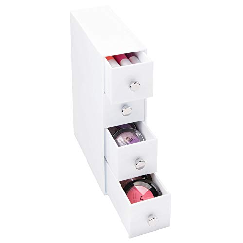 InterDesign 36562EU 4 Cassetti a Torre, Bianco, 7x18x25.5 cm