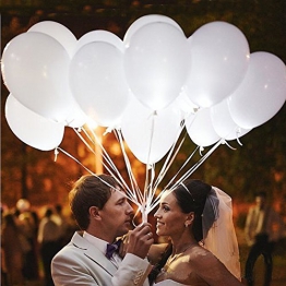 Palloncini a Luce LED 20 Pz Bianca Luci LED Palloncini Luminosi con per Natale Party Compleanno Matrimonio Festival Club Bar Concerto Decorazione Bianca - 1