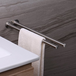 Ruicer Portasciugamani da Parete - Porta Asciugamani Bagno da Muro 2 bracci Acciaio INOX 40 cm Accessori per il Bagno - 1