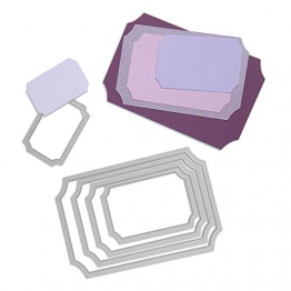 Sizzix Framelits Fustelle Set di 5 Pezzi, Biglietti - 1