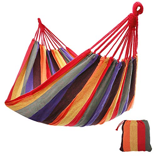 SONGMICS Amaca Campegio Portata massima 300 kg, 210 x 150 cm strisce