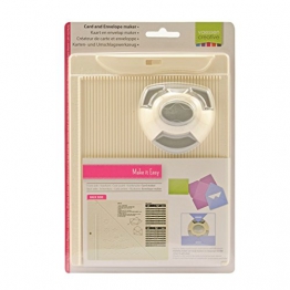 Vaessen Creative kit per realizzare biglietti e buste, con punzonatrice in plastica/acciaio, grigio - 1