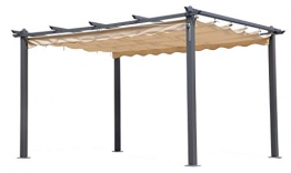 1PZ PERGOLA IN ALLUMINIO CON TELO RETRATTILE 300X400X230H - 1