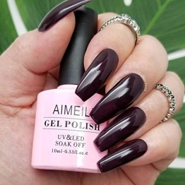 AIMEILI Smalto Semipermanente per Unghie in Gel Top e Base coat Semipermanente Soak Off UV LED Smalti Gel per Unghie Kit Semipermanente Unghie Kit per Manicure 2 x 10ml - 1