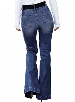 Aleumdr Jeans Donna a Vita Alta Jeans a Gamba Larga Donna Pantaloni Donna a Zampa D’Elefante Elasticizzati Denim Jeans Donna - 1