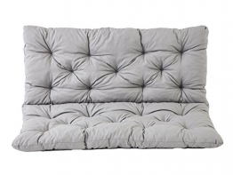 Ambientehome HANKO, Cuscino imbottito con schienale per panca da giardino da 2 posti, ca. 120 x 98 x 8 cm, colore: Grigio - 1