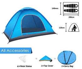 ANSTEN Tenda da Campeggio per 2 Persone, Tenda Impermeabile Pieghevole con Borsa per Il Trasporto Facile da Montare - 1