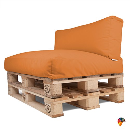 Arketicom Soft Set Cuscini Pallet BANCALI Morbidi Idrorepellente Arancione