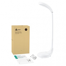 AUKEY LT-ST4 Mini Lampada da Tavolo a Forma di Golf con Touch Control, Regolabile 3 Modalità di Luminosità, Collo Flessibile, Protezione degli Occhi, Batteria Ricaricabile, Bianco - 1