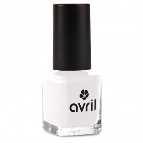 AVRIL – Smalto Vegano Senza Prodotti Chimici – Tonalità Bianco Francese n.95 – Facile Applicazione, Non Testato su Animali – 7ml