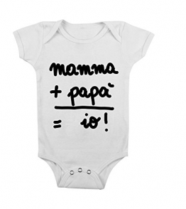 Body da Neonato Bimbo e Bimba - Mamma + papà = io - Simpatico Pagliaccetto Tutina da 3 a 24 Mesi by tshirteria - 1