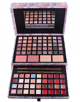 BrilliantDay set palette 85 colori per makeup cosmetici professionali, include rossetto correttore ombretti lucidalabbra fard cipria fondotinta - 1