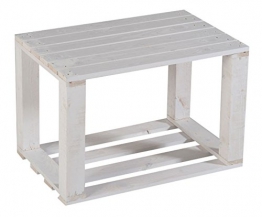 Castagnetti 1928 Pallet Tavolino/Panchetta, Legno Abete, Bianco - 1