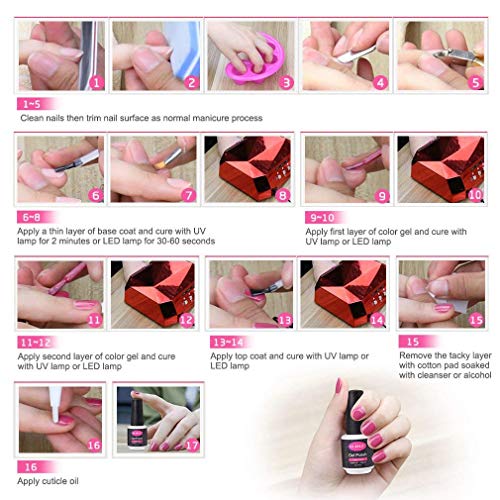 Clavuz Smalto Semipermente per Unghie in Gel UV LED 24pcs Set per Manicure Colori Smalti Gel per Unghie Soak Off