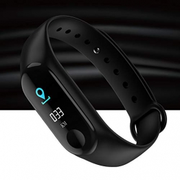 CplaplI Orologi Bracciale Smart, Sport Pressione sanguigna Battito Cardiaco Smart Watch Braccialetto Fitness Tracker-Nero - 1