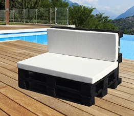 CUSCINO PER DIVANI PALLET BANCALI Seduta 120x80x8 cm + Schienale 120x40x8 cm - COLORE TORTORA CHIARO - 1