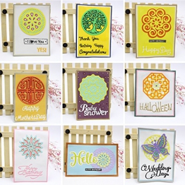 Dabixx fustelle in metallo, albero scrapbook album per scrapbooking stencil, punch biglietti Crafts 9 cmx9 cm/3.54inx3.54in, Acciaio al carbonio, Butterfly, 9.2cmx7.4cm/3.62inx2.91in - 1