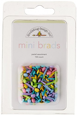 Doodlebug Mini Brad 1/8"Puntine 100/Pkg-pastello - 1