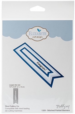 Elizabeth Craft Designs cucita Fishtail banner die, grigio - 1