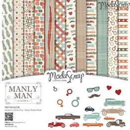 Elizabeth Craft Designs Manly Man confezione di carta,, 12 x 30,5 cm - 1