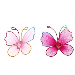 Farfalle decorative in nylon Luoem per matrimoni o decorazione della casa, colori misti, confezione da 50 - 1