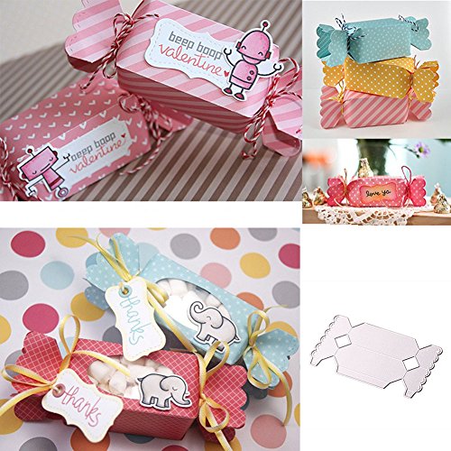 Feidajdzf Candy Gift Box fustella in metallo DIY template album per scrapbooking decorazione – argento