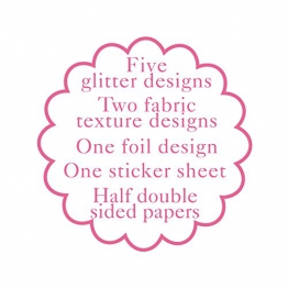 First Edition - Set di 48 fogli per album di ritagli (scrapbooking), motivo: nascita bimba, 30,5 x 30,5 cm, decorazioni varie - 1
