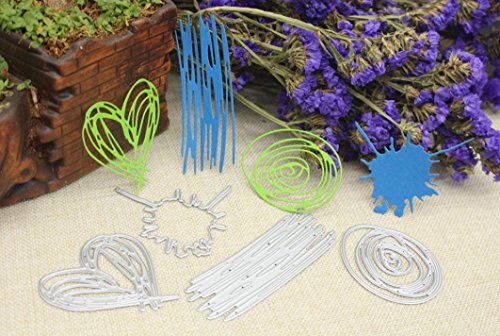 FNKDOR Fustelle Fustelle per Scrapbooking, Stencil Metallo DIY Cutting Dies Stampo Album Foto Taglio del Mestiere Goffratura Stampi, Accessori per Big Shot e altre macchina (E)