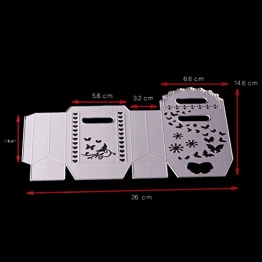 FNKDOR Fustelle per Scrapbooking Fustella Metallo Stencil Taglio del Mestiere Stampo DIY Album Foto Goffratura Stampi Segnalibro, Accessori per Big Shot e altre Fustellatrice macchina (C) - 1