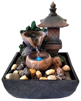 Fontana Zen Feng Shui in Poliresina Lanterna - 1