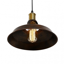 Fuloon Lampadario Vintage, Lampade a Sospensione Plafoniera in stile Vintage Industriale Lampada Pendente del Metallo Classica Lampada a Soffitto Luce E27 per Caffè Bar (Marrone Rosso-Due) - 1