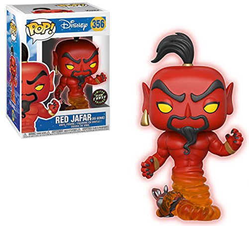 FunKo Pop! Disney: Aladdin – Red Jafar come Genie Limited Edition CHASE Variant Vinyl Figure (in bundle con Pop BOX PROTECTOR CASE)