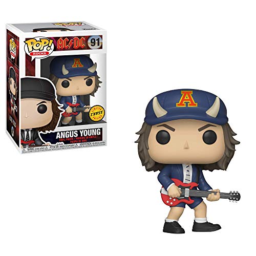 FUNKO Pop Vinyl: Rocks: AC/DC: Angus Young w/Chase Idea Regalo, Statue, COLLEZIONABILI, Comics, Manga, Serie TV, Modelli assortiti, 1 unit, 36318