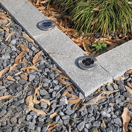 GEEDIAR LED Luce Sepolta Solare 4 LED 100LM Luci Solari da Giardino da Terra Wireless IP65 Impermeabile lampade Solari da Esterni per Esterno,Scala,Paesaggio,Strade (Bianco) 4 Pezzi - 1