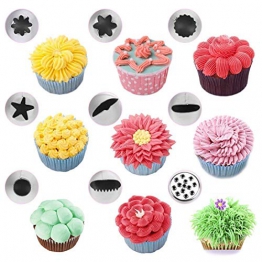 Gyvazla Decorazione Torta, 32 in 1 Set Beccucci sac a Poche per Decorazione Pasticceria, Pasticceria Kit Torte, Dolci Cupcake, Utensili Pasticceria - 1