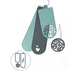 Huhuswwbin, fustelle in metallo, per scrapbooking, 1 set di fustelle a forma di cuore, per scrapbooking, biglietti fai da te, colore argento - 1