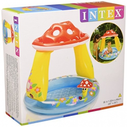 Intex 57114 - Piscina Baby Fungo, 102 x 89 cm, Blu/Rosso - 1