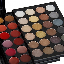 JasCherry Palette Ombretti Ombretto con correttore viso, Rossetti, Blush Fard e Fondotinta Compatto - Cosmetico Tavolozza per Trucco Occhi - 1