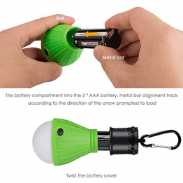 KOREY LED da Campeggio,Resistente Esterno LED Lampada Portatile Lanterna da Campeggio 4 Pezzi,KOREY Tenda Lampada per campeggio, scursionismo, pesca,caccia,backpacking,giardino,attività di alpinismo - 1