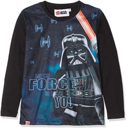 Lego Wear Lego Boy Star Wars CM-73425, Maglietta a Maniche Lunghe Bambino, Nero (Black 995), 122 - 1