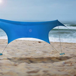 Lovebay Tenda da Spiaggia UV 50+ ombrellone Spiaggia tendalino da Sole con Sand Anchor - 2.1m x 2.1m - 1
