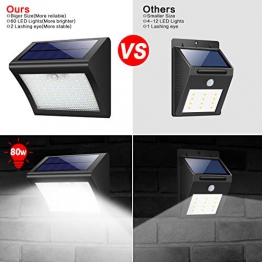 Luce Solare Esterna, Yacikos [2 Pezzi] 60 LED Lampada Solare con Sensore di Movimento Luci Solari Impermeabile 3 Modalità Lampada Solare Wireless di Sicurezza Illuminazione Esterno per Giardino - 1