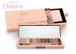 Luvia Cosmetics - Palette di Ombretti Rosati “Rose Golden - Endless Nude” Palette di 12 Colori Professionali, Matte e Glitter - Kit di Make-up Trucco Professionale, Vegano/Non testato su animali - 1