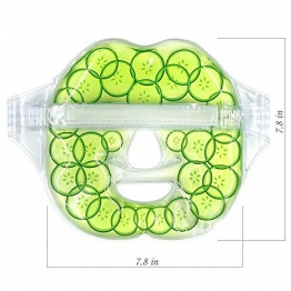 Maschera facciale per il viso riutilizzabile impacco, terapia calda o fredda cerotti frozen con di gel, flessibile, non tossica, per acne, gonfiore di viso e occhi, rilassamento, 8.3"x 28.3" - 1