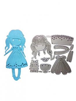 Mnoble Scrapbooking Coltello Fai da te Stampo Goffratura Coltello Stampo in Acciaio al Carbonio Coltello Stampo Taglio Raschiatura Coltello Stampo Capelli Lunghi Ragazza - 1