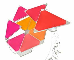 Nanoleaf Aurora Smarter Kit 15 Pannelli LED RGBW, 16.7 Millioni di Colori, 2 W, con Modulo Aurora Rhythm - 1